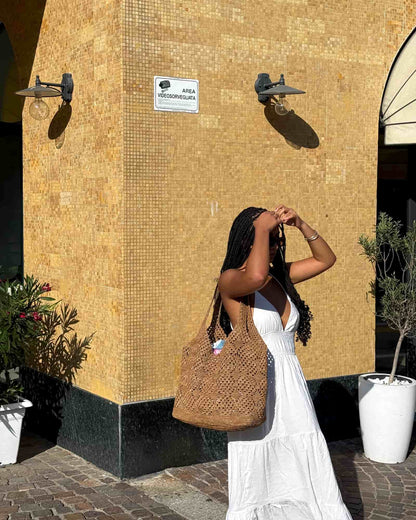 ZOMA - Raffia Tote Light Linen 