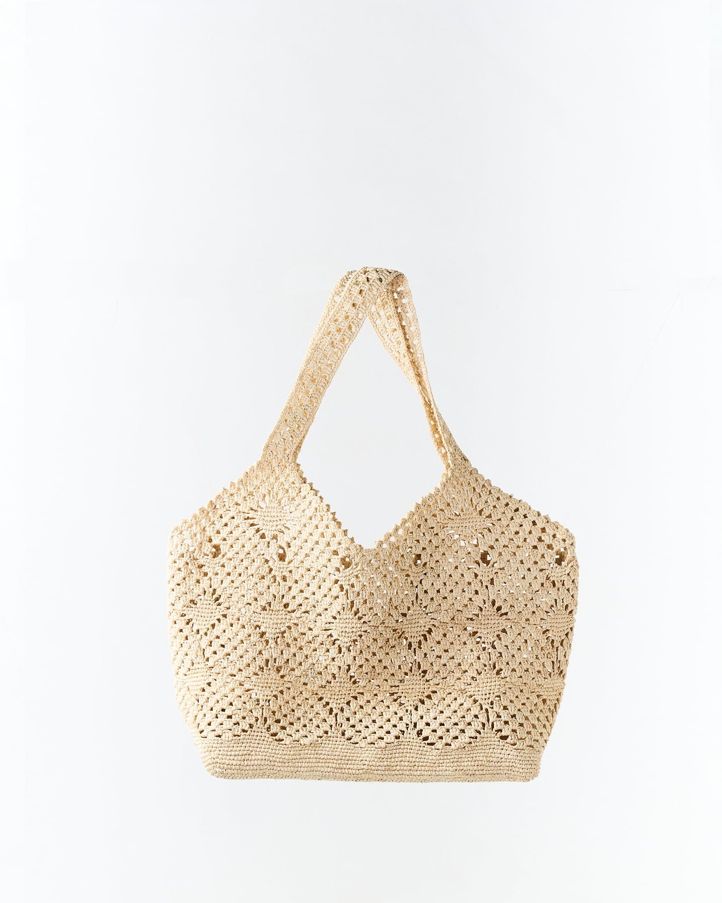 Sac filet Zoma en raphia naturel – Asara The Label - crocheté à la main à Madagascar